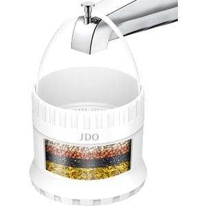 Bath Filter for Tub 2500 Gallon Bathtub Water Filter, Upgraded Large Opening Design (15L/Min) Universal Fit for Bathtub Faucet, Hard Water Softener Removes Chlorine Sensitive Skin Dry Hair Friendly (Matte White)