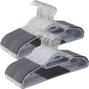 Plastic Clothes Hangers 30 Pack, Slim Space Saving Hangers with Anti-Slip Grip, 16.5 Inch Non Slip Coat Hangers with 360 Swivel Hooks for Shirts, Pants, Jackets & Closet Organization