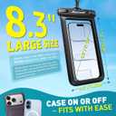 Hiearcool Waterproof Pouch for iPhone, Waterproof Phone Bag Travel Essentials Cruise Accessories Must Haves-4Pack Black