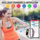 Fitness Tracker, Activity Trackers with 24/7 Heart Rate, Blood Oxygen Blood Pressure Sleep Monitor, Step Counter with 1.1" AMOLED Touch Color Screen, Calorie Pedometer Health Smart Watch for Women Men