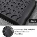 RT-TCZ Front and Back Floor Foot Mats TPE Floor Carpet Liner Slush Mat Accessories for Jeep Wrangler JKU 4 Door 2007-2017