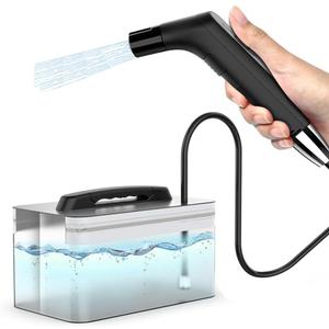 COSWE Portable Travel Bidet Electric Rechargeable Handheld Personal Bidet Sprayer for Hygiene Cleaning for Toilet with 2.3 liters Water container (Black), LIUW_JP2201