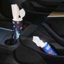 3 x Carson Works Car Tissues Holder 4 Packs Round Car Tissues Cylinder Fit for Car Cup Holder, Home Small Tissue Dispenser with Refill Tissues for Car Bathroom Office