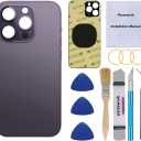 OEM Rear Back Glass Replacement for iPhone 14 Pro 6.1 inches with Reparing Tool Kit and Manual (Deep Purple)