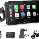 Carpuride W602S PRO Motorcycle Carplay & Android Auto with Type-C Port, 6.25" Motorcycle GPS Navigation System Supports OTA, Car Play Moto Screen with Wired Controller, Dual Bluetooth, Waterproof