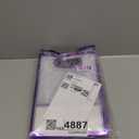 Aliceset 12 Pcs Clear Plastic Gift Bag with Die Cut Handles Reusable PP Favor Bag with Ribbon for Wedding Bridal Birthday Baby Shower Party Small Business, 7x10x3.15 Inch(Purple)