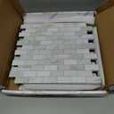 10-Sheet Subway Peel and Stick Backsplash Tile, 11.3" x 10.8" Emerald Green Stone Composite Marble Looks Self Adhesive Waterproof Wall Tile, Stick on Tiles for Kitchen Bathroom Shower Fireplace
