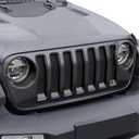 Front Grille Mesh Inserts & Headlight Cover for Jeep Wrangler JL JLU Sport & Sport S Only 20182023 Exterior Accessories Clipin Grille Guard Cover Headlight Bezels Trim Ring (Black 9PCS)