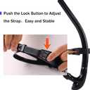 Swim Snorkel for Lap SwimmingNo Loud gurgling Noise No Hurt Forehead No Slip Swimming Snorkeling Training for Adult/Youth,Swimmer Snorkle Center Mount Snorkel One-Way Purge Valve (A-3rd generation-black)