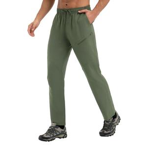 baleaf Men's Hiking Pants Ripstop Lightweight Cargo Waterproof Travel Pants Quick Dry with Zip Pockets UPF 50+ Work Army Green Size 3XL