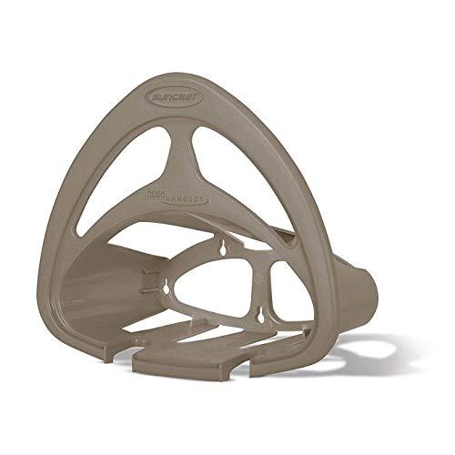 Suncast Hangout HH150 Outdoor Wall Mounted Durable Resin Garden Hose Holder with Accessories Shelf, Designed for 150 Foot Garden Hoses, Taupe, 1 Pack