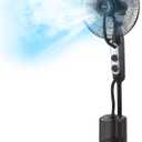 16" Misting Standing Fan for Bedroom, 70 Oscillating Pedestal Fan, 3 Speeds, AC Copper Motor, 4L Independent Humidifier, Anti-Dry Burn, and Wheels, Quiet Floor Fan for Home, Office, Bedroom