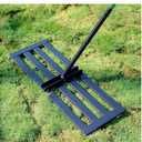 Lawn Leveling Rake, 30 x 10 in Stainless Steel Levelawn Tool with 78 in Adjustable Handle, Heavy Duty Yard Leveler for Soil, Sand, Compost, Backyard, Garden and Golf Course (Light Green