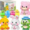 TAHAVICE 4 Pack Prefilled Easter Eggs Filler with Mini Cute Animal Building Block Set, Easter Basket Stuffers Essentials for Teen Kids,Party Favors for Boys Girls Adults Ages 6+