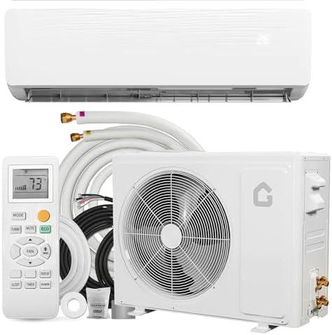Garvee 9000 BTU Mini Split AC w/Remote Control19 SEER2 Cools Up to 450 Sq. Ft,Ductless Inverter Mini Split System w/0.75 Ton Heat Pump Pre-Charged & Installation Kit, Ultra-Quiet