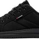 LARNMERN Steel Toe Shoes Men Hands Free Work Shoes Slip On Safety Toe Sneakers Lightweight Comfortable Walking (11 Wide, Black)