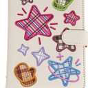 PU Leather Passport Wallet with Card Holders, Zippered Coin Pocket & Cash Slot, Slim Travel Passport Holder for Men & Women (White)