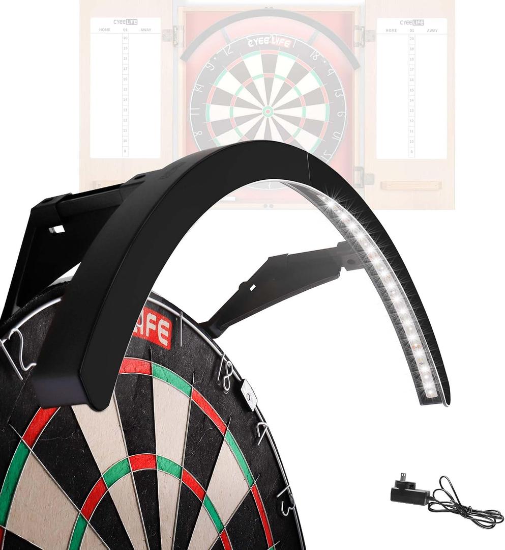 CyeeLife Dartboard LED Lighting System for Steel Dart Board,2 Parts&Easy to Install,ZD08B