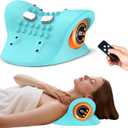 ILoveU 2025 Upgraded Shiatsu Neck Massager Pillow  3-in-1 Heat/Vibration/Wave Modes with Remote, USB-C Rechargeable, Portable for Car/Office/Home