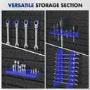 WORKPRO Pegboard Organizer Wall Mounted, 44PC Tool Storage Rack with Bins and Hooks, Peg Board Wall Organizer for Garage Organization, Workshop, Craft Room, Tool Wall Storage System