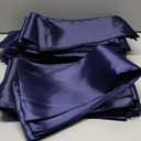 Bencailor 24 Pcs Navy Blue Satin Table Runner Bulk 12 x 108 Inches Long Table Runners Bright Smooth Fabric Tablecloth for Wedding Banquet Birthday Valentines St Patrick's Day Party Decorations