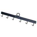 Chain Link Fabric Fence Stretcher 6-Hook Bar 31.5 Inch Woven Wire Fence Stretcher Fabric Black Steel Bar Fence Stretcher Tool Upgrade Thickened Hook