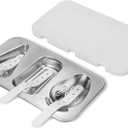 Stainless Steel Popsicle Molds for Kids, Homemade Ice Cream Molds Set, Reusable Ice Pop Maker with Lid and Sticks