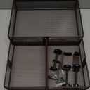 Clip-on desk organizer (3 pack), stationery organizers, can be clipped around the table to store small items (Bronze Gold)