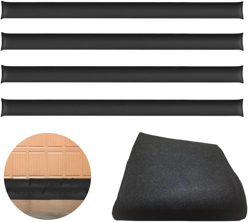 Water Barrier 5 ft x 6.5 inch Absorbent Flood Barriers Home Sandless Sand Bags for Flooding Reusable Water Absorber Water Absorbing Snake for Absorbent Prevention for Garage & Basement (5 Pack)