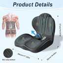 Ergonomic Waist Support and Seat Cushion, 2-in-1 Memory Foam Pad, Hollow Design for Coccyx, Suitable for Office Chairs, Car Safety Seats and Household Use - Relieves Lower Back and Hip Pain (Black)