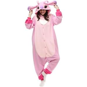 Wishliker Adult Onesie Animal Pajamas Halloween Cosplay Costumes Party Wear Blue Large