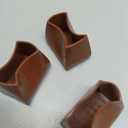 Ezprotekt 24 Pcs Square Chair Leg Floor Protectors with Felt, Silicone Felt Furniture Pads Cups for Hardwood Floor, Dining Table Leg Caps Covers No Scratches (L Fit: 1" to 1.4", Brown)