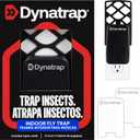 Dynatrap DT3007 Indoor Plug-in Fly Trap for Flies, Fruit Flies, Moths, Gnats, and Other Flying Insects - 1 Black Device + 2 Glue Cards