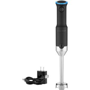 Chefman Cordless Power Portable Immersion Blender, Ice Crushing Power with One-Touch Speed Control, USB Charging, Quickly Mixes Smoothies, Purees Soups, Dips, Sauces, Storage Case, Stainless Steel
