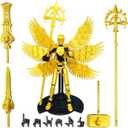 (Assembly Completed) Titan13 Action Figure Set, Dummy 13 3D Printed Action Toy Gifts for Kids, Robot 13 Action Figure Full Body Mechanical Doll Christmas Birthday Gift for Boys Girls (Gold)
