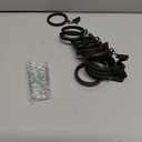 BlastHome® Luxury Curtain Rings – Premium Metal - Quiet, Smooth, Removable Nylon Inserts – Pinhooks & Clips Included – 1 1/ 2" Inside Diameter – 18 Rings for Two Standard Curtains – Brushed Dark Brown