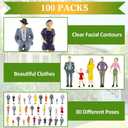 50 Pcs Mini People Figurines 1: 30 Scale Tiny People Model Miniature Sitting and Standing Little Plastic Figurines for Miniature Scenes