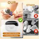 4-in-1 Electric Nail Clipper for Fingers & Toes, 3 Speed Electric Nail File & Polish with LED Light, Nail Lamp & Storage, Rechargeable Electric Nail Clippers for Seniors/Adults/Kids for Thick Nails
