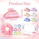 Domensi 24Pcs Spa Sleepover Party Favors Supplies for Women Trip Weekend Gifts Bamboo Hairbrush Scrunchie Hair Clip Makeup Bag for Bachelorette Bridal Shower Summer Slumber DIY Decorating(Colorful)