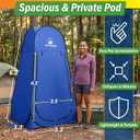 Pop Up Pod - Privacy Shower Tent, Dressing Room, or Portable Toilet Stall with Carry Bag for Camping, Beach, or Tailgate by Wakeman Outdoors (Blue), 1-Person