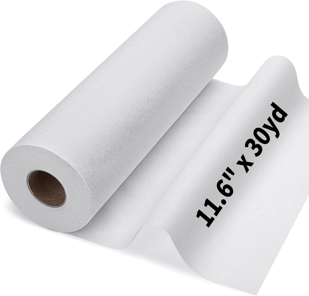 Medium Weight Interfacing Fabric for Sewing: White 11.6" x 30yd Iron On Non-Woven Fusible Interfacing Single-Sided Fusible Interfacing for Sewing DIY Craft Quilting