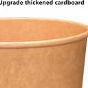 50 Pack Kraft Paper Bowls with Clear Lid, 25OZ Paper Salad Serving Bowls, Microwave Freezer Safe Meal Prep to Go Food Containers for BBQ, Gatherings and Parties