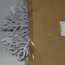 6pcs Large White Silver Snowflakes Christmas Ornaments- 12" Big Plastic Glitter Hanging Snow Flakes for Christmas Tree Decorations Winter Indoor Outdoor Window Home Decor Giant Craft Snowflakes