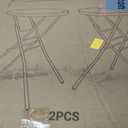 Byliable 28in Folding Cocktail Table, Round Bar Height Table, Black 2-Pack