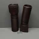 2 Pack Rain Gutter Downspout Extensions Flexible,Universal Drain Downspout Extender Drainage Connector 21"-68",Screws for Included,Brown