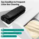 Trash Bags Compatible with Popur X5 Litter Box - with Elastic Band, Thickened Design for Popur X5 Self-Cleaning Cat Litter Box/Home Trash Bags -Black (50 Pcs)