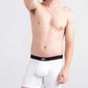 SAXX Underwear Co. Men's Non-Stop Stretch Cotton Boxer Brief Fly 5-Pack (White, S)