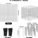 10 Pack Plant Protector from Animals, 12'' x 12'' Square Metal Plant Cages Wire Plant Protectors 40pcs Metal Mesh to Keep Animals Out, Garden Protection Bunny Barricades for Garden Flowers Vegetables