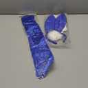 Zhanmai Bunny Costume Set - Including Ear Headband, Cuffs and Tail Accessory for Easter Party (Dark Blue)