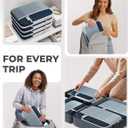 Percover Compression Packing Cubes 6-Piece Set, Packing Cubes Compression for Travel with Multi-Size Organization, Travel Organizer for Carry On & Checked Luggage, Navy Blue